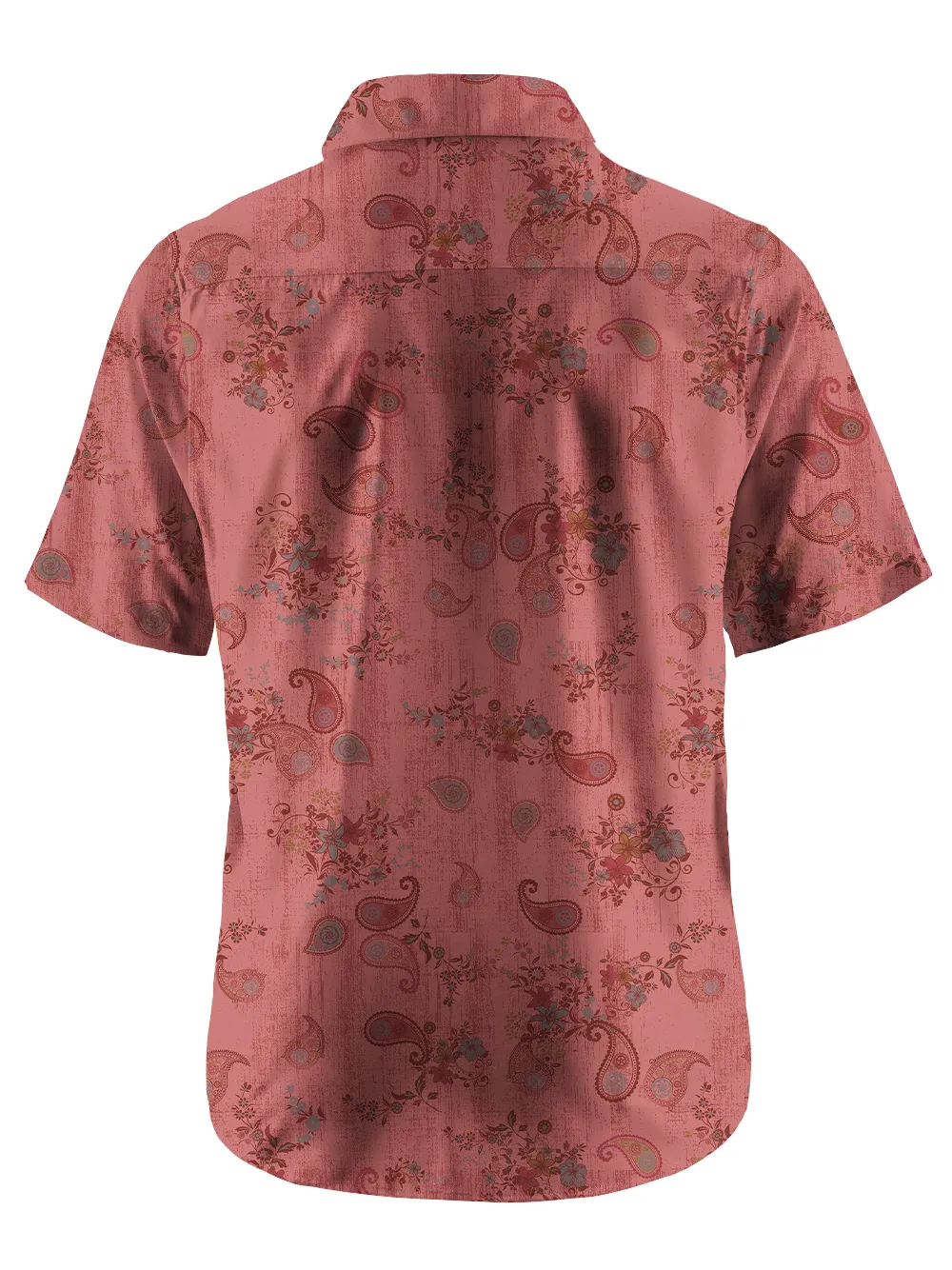 Orionride Red Cashew Flower Zipper Pockets Ultra Lightweight Short Sleeves Gravel Shirt sold by Orionride product image thumbnail 4