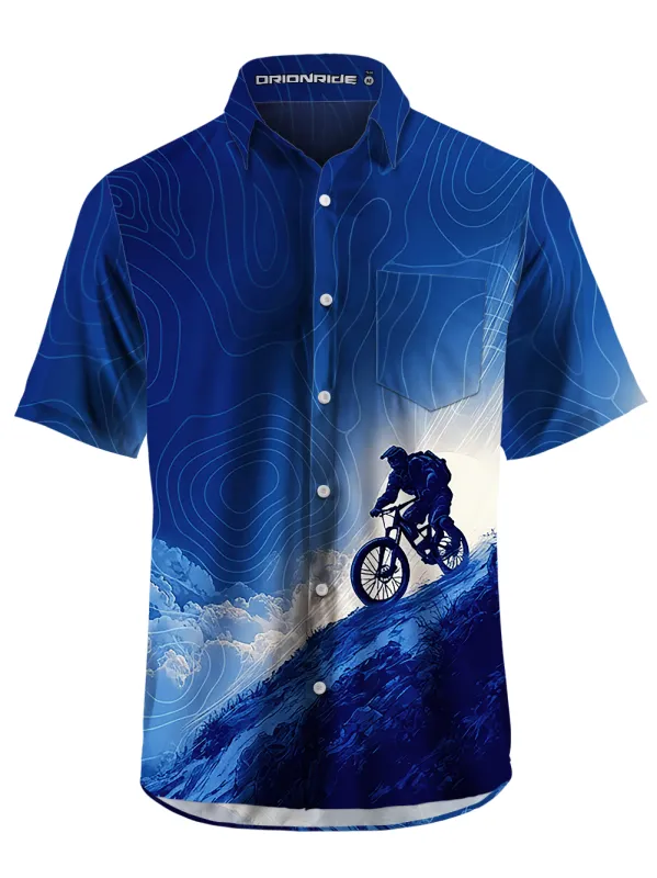 Orionride Clear Sky Zipper Pockets Ultra Lightweight Short Sleeves Gravel Shirt sold by Orionride