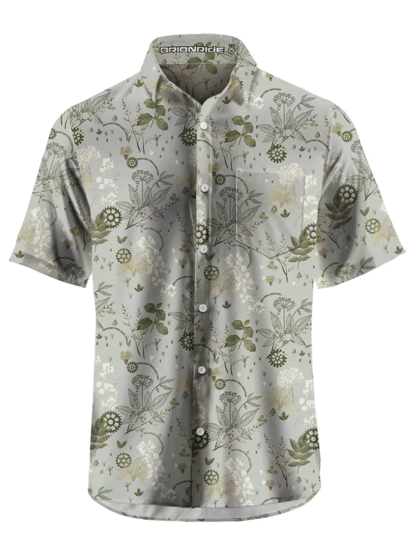 Orionride Withered Leaves Zipper Pockets Ultra Lightweight Short Sleeves Gravel Shirt sold by Orionride