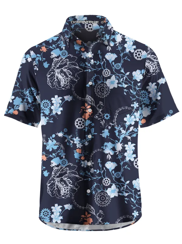 Orionride Flower World Zipper Pockets Ultra Lightweight Short Sleeves Gravel Shirt sold by Orionride