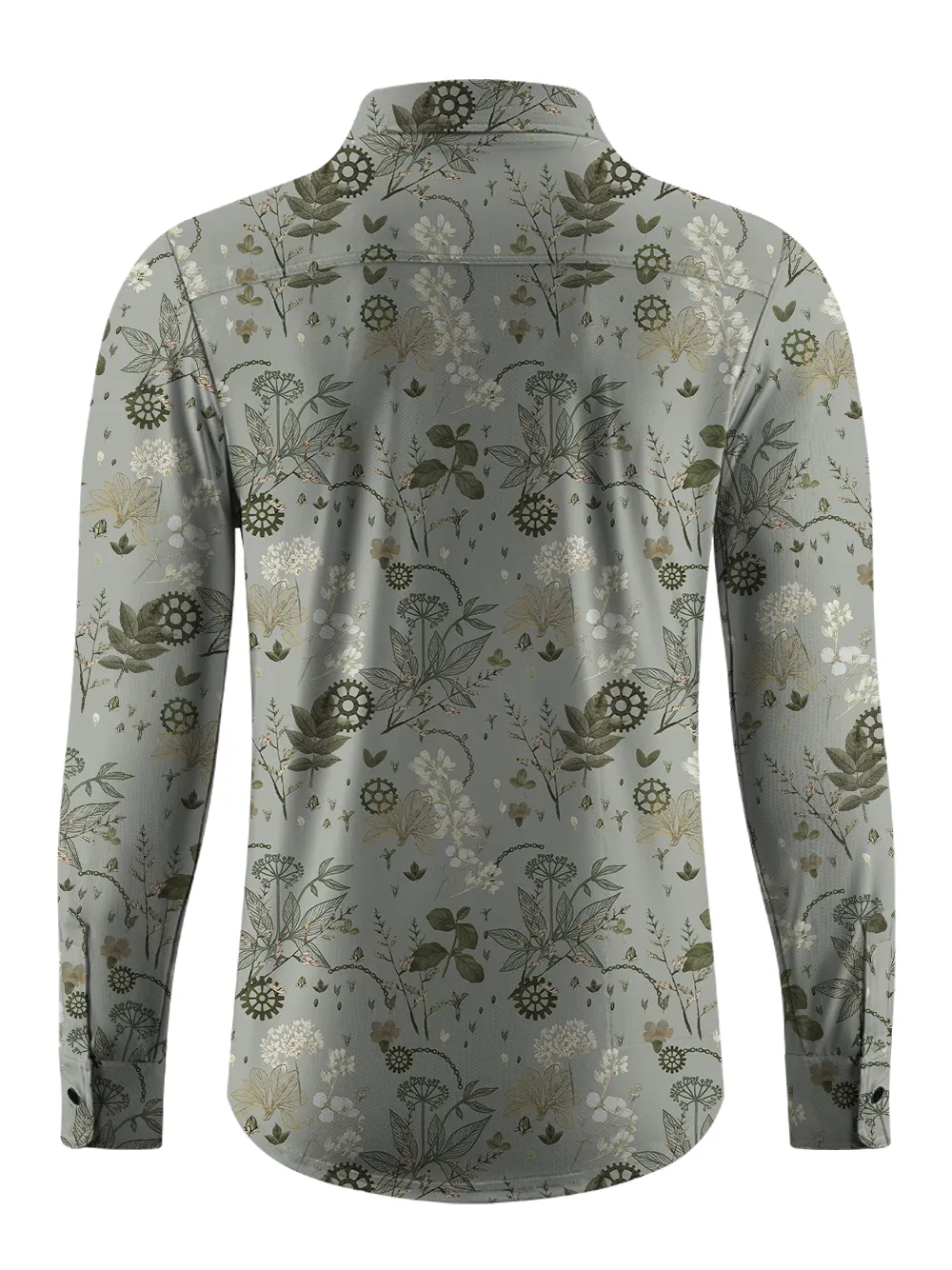 Orionride Withered Leaves Men's Stretchy Breathable Long Sleeve Gravel Shirt sold by Orionride product image thumbnail 3