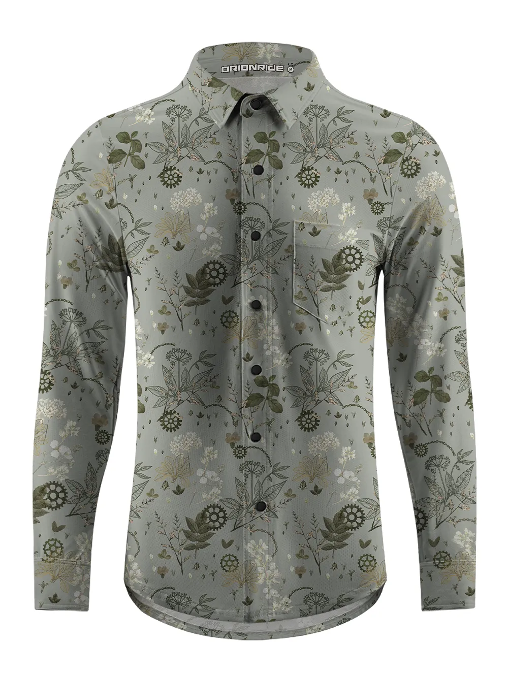 Orionride Withered Leaves Men's Stretchy Breathable Long Sleeve Gravel Shirt sold by Orionride