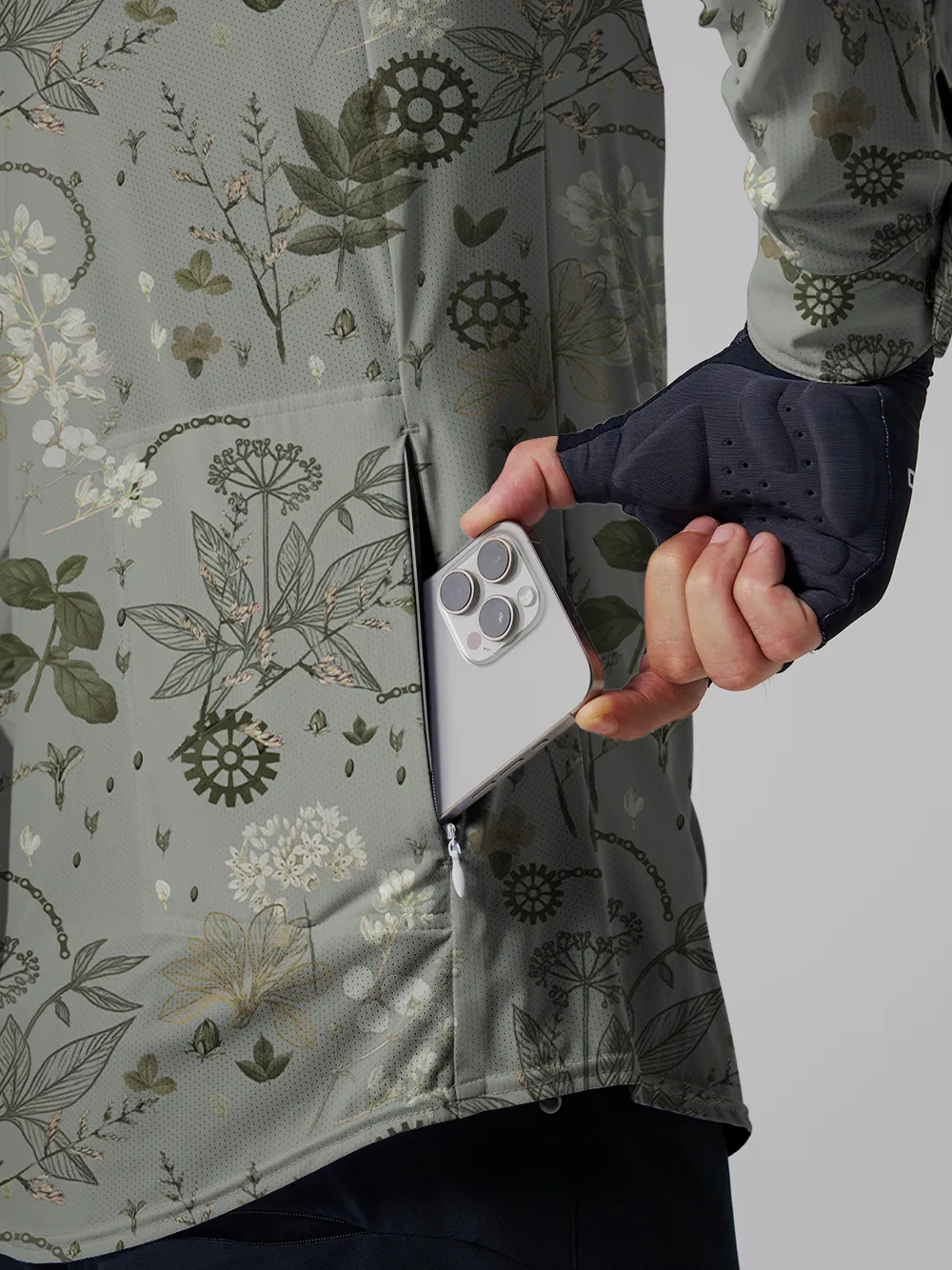 Orionride Withered Leaves Men's Stretchy Breathable Long Sleeve Gravel Shirt sold by Orionride product image thumbnail 5