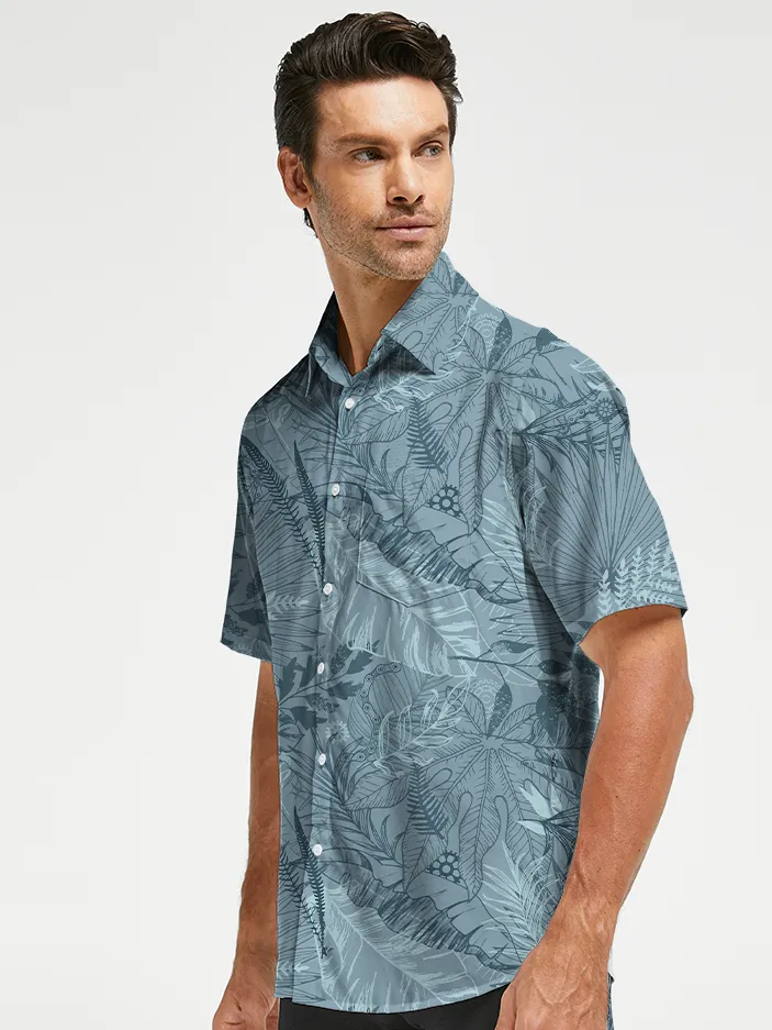 Orionride Leaf Garden Zipper Pockets Ultra Lightweight Short Sleeves Gravel Shirt sold by Orionride product image thumbnail 2