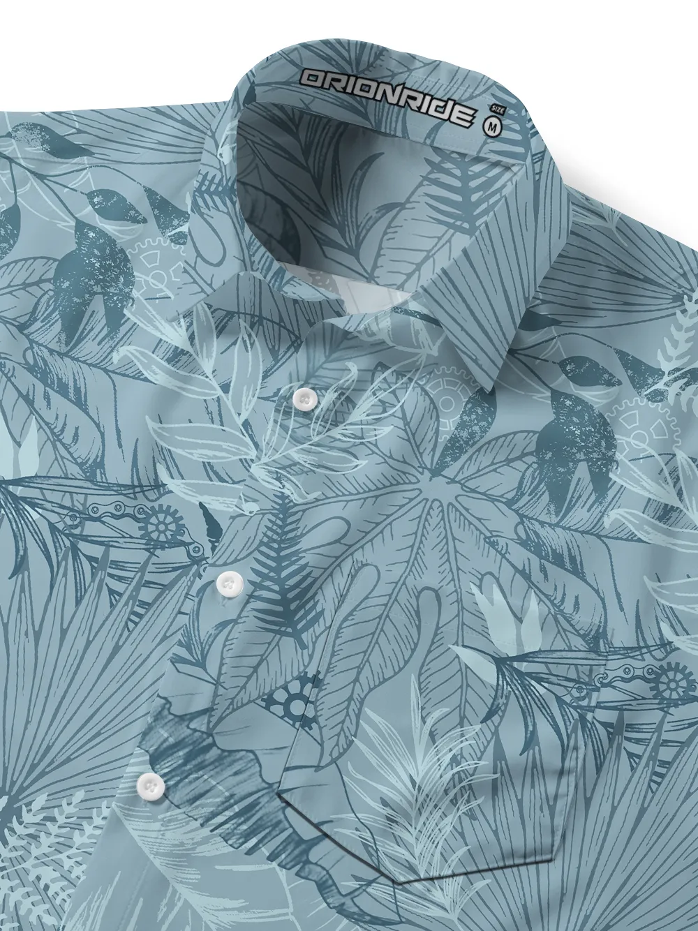 Orionride Leaf Garden Zipper Pockets Ultra Lightweight Short Sleeves Gravel Shirt sold by Orionride product image thumbnail 5