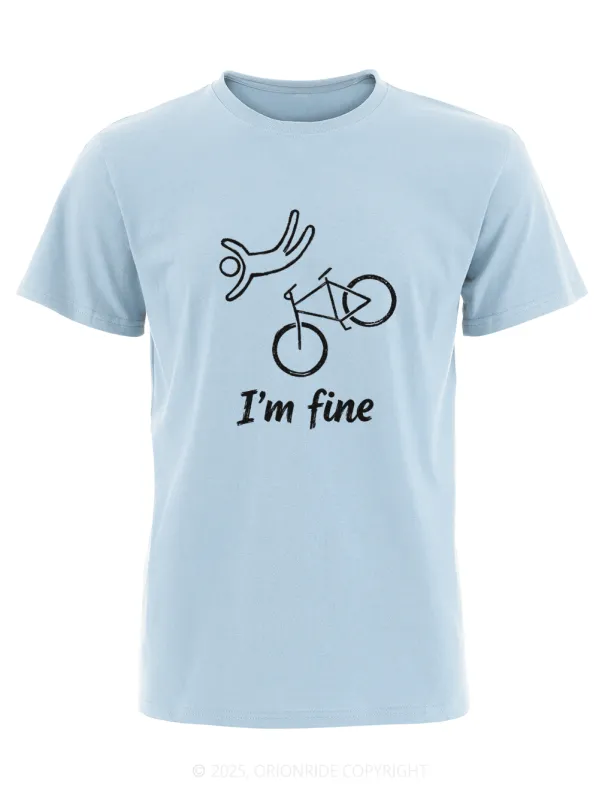 Orionride I'm Fine Short Sleeves Bike T-Shirt sold by Orionride