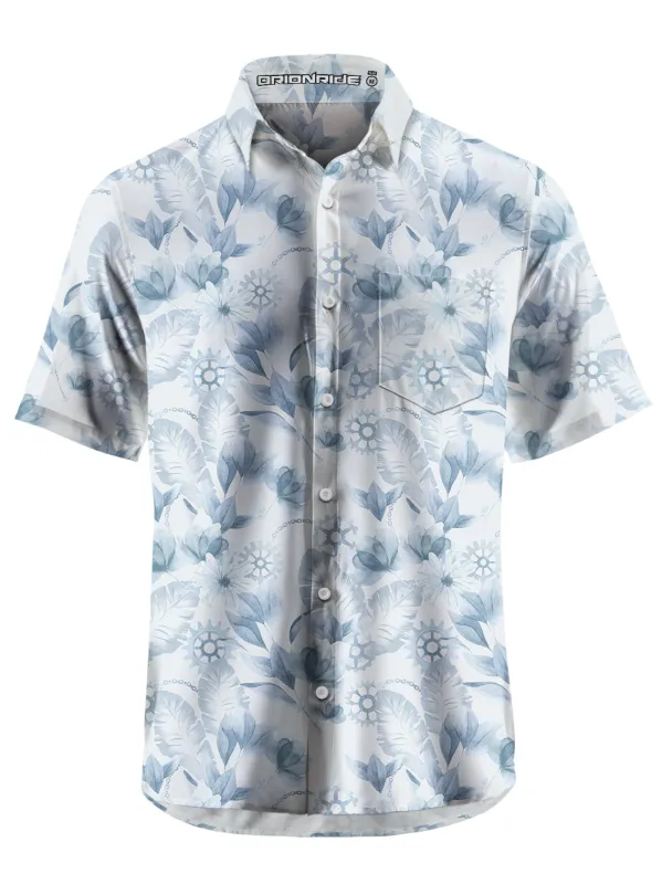 Orionride Ink Flower Zipper Pockets Ultra Lightweight Short Sleeves Gravel Shirt sold by Orionride