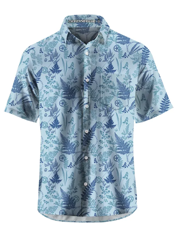 Orionride Chain Leaves Zipper Pockets Ultra Lightweight Short Sleeves Gravel Shirt sold by Orionride