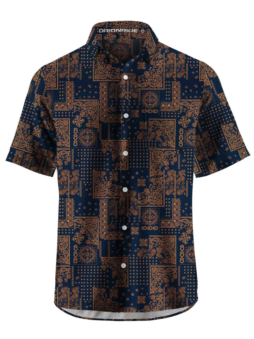 Orionride Cashew Flower Of Wealth Zipper Pockets Ultra Lightweight Short Sleeves Gravel Shirt sold by Orionride product image thumbnail 3