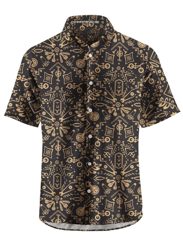 Orionride Golden Parts Zipper Pockets Ultra Lightweight Short Sleeves Gravel Shirt sold by Orionride