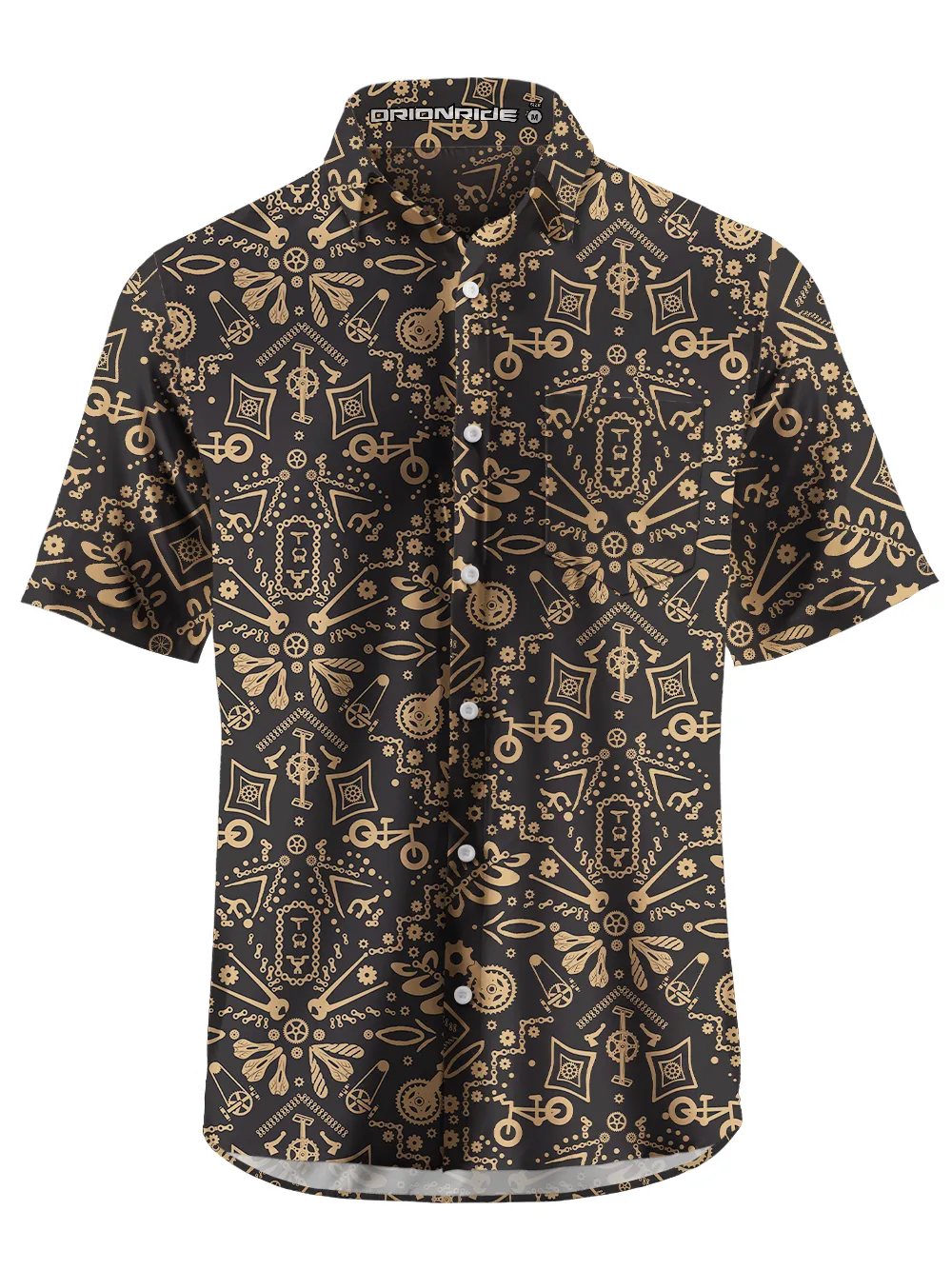 Orionride Golden Parts Zipper Pockets Ultra Lightweight Short Sleeves Gravel Shirt sold by Orionride