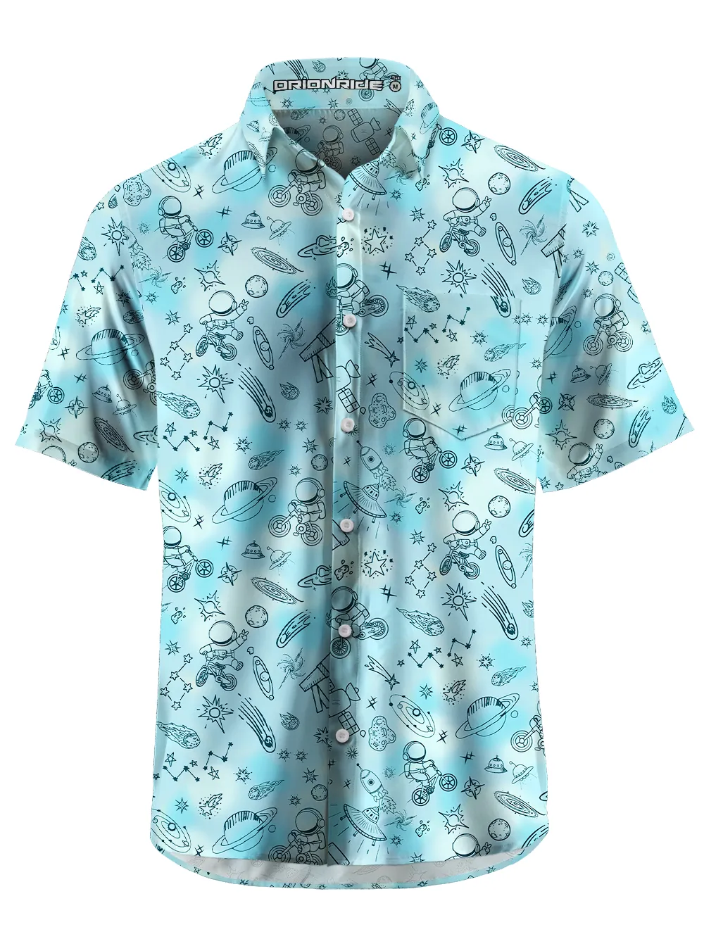 Orionride Space Exploration Zipper Pockets Ultra Lightweight Short Sleeves Gravel Shirt sold by Orionride product image thumbnail 3