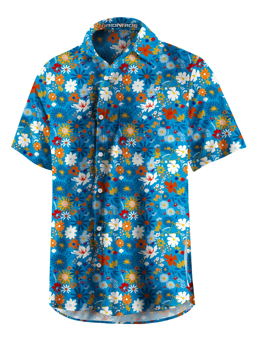 Orionride Sea Of Flowers Zipper Pockets Ultra Lightweight Short Sleeves Gravel Shirt sold by Orionride product image thumbnail 3
