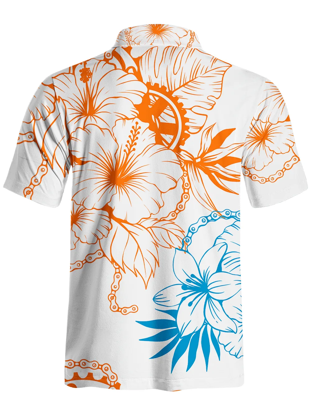Orionride Bright Hibiscus Flowers Men's Polo Shirt sold by Orionride product image thumbnail 2