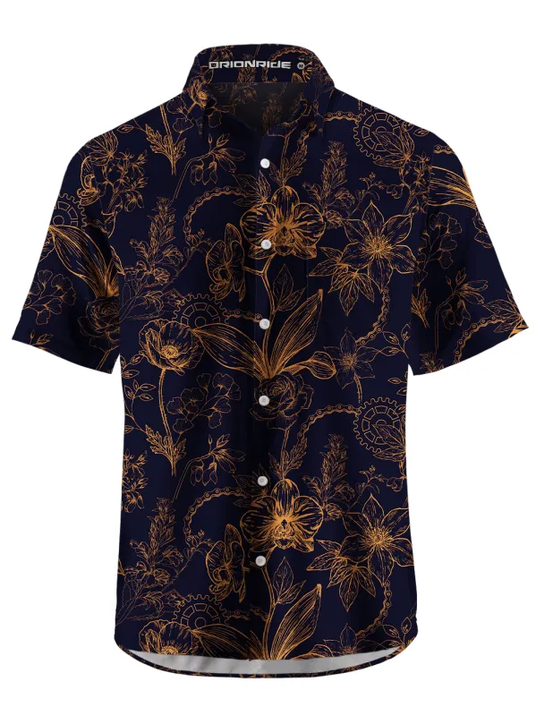 Orionride Golden Daffodils Zipper Pockets Ultra Lightweight Short Sleeves Gravel Shirt sold by Orionride