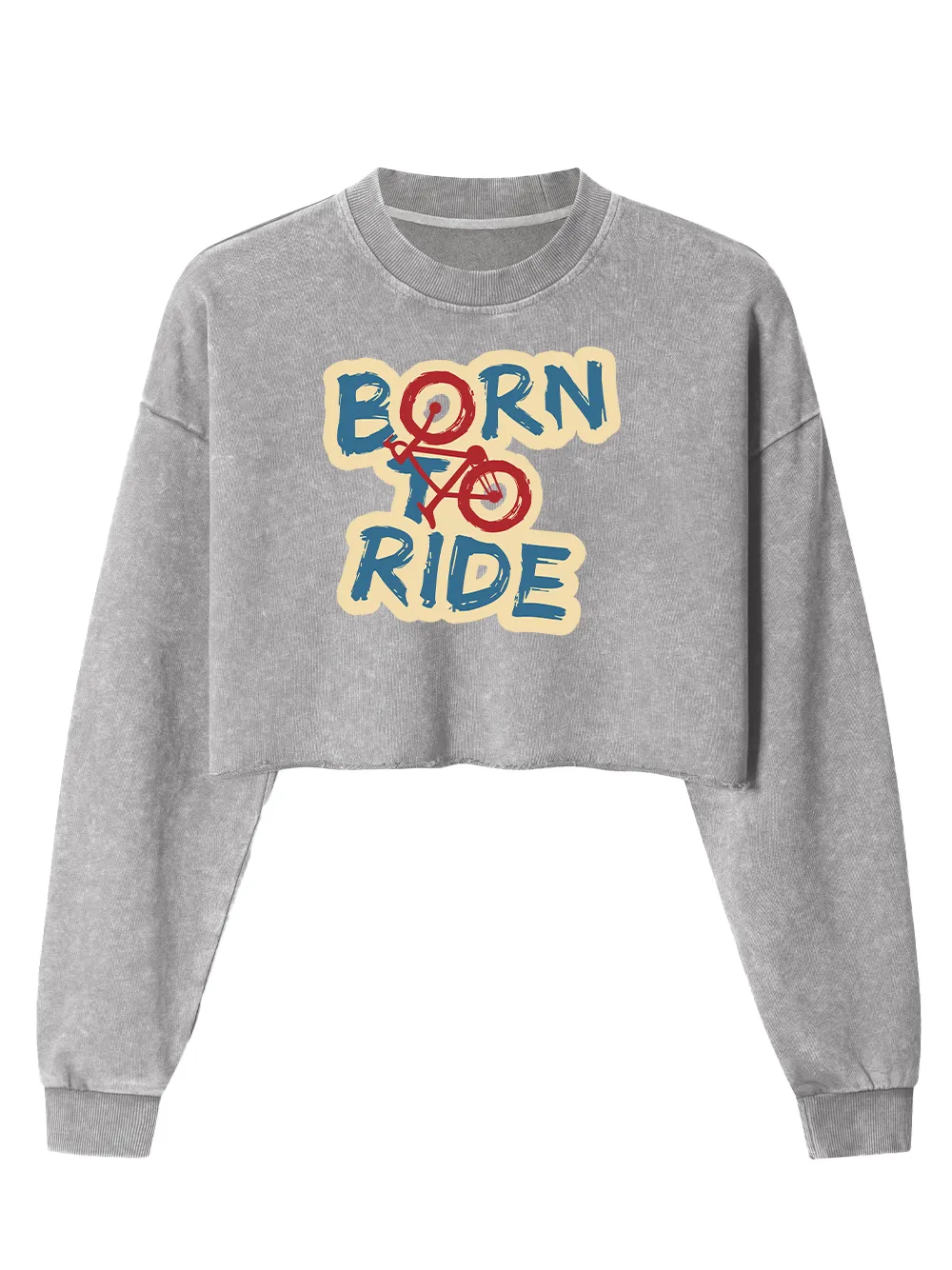 Orionride Funny Slogan Women's Washed Crop Sweatshirt sold by Orionride product image thumbnail 3