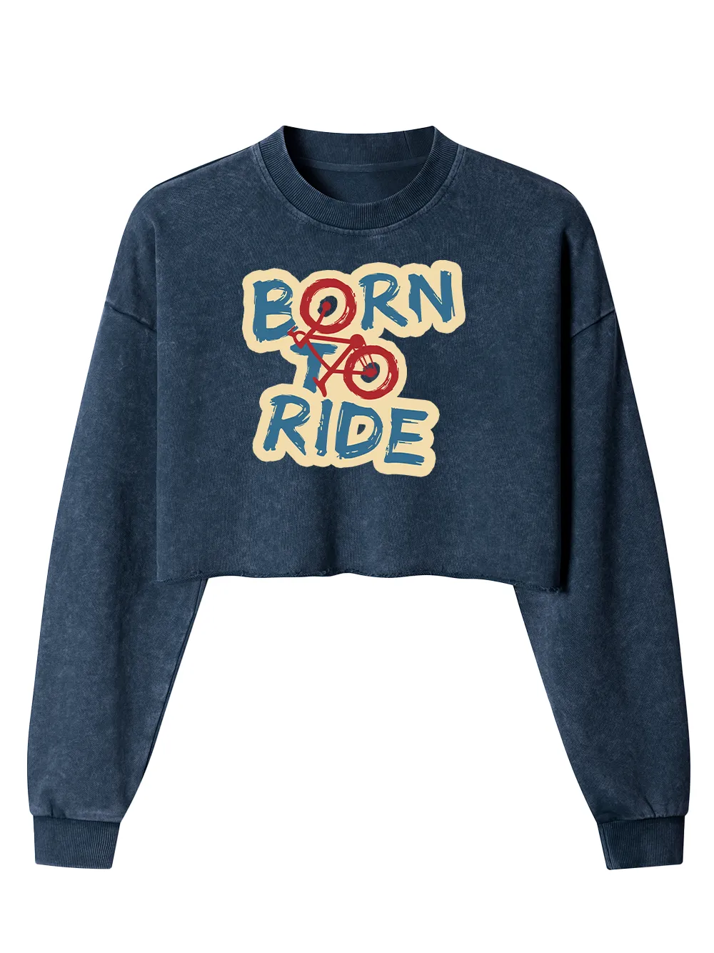 Orionride Funny Slogan Women's Washed Crop Sweatshirt sold by Orionride product image thumbnail 4