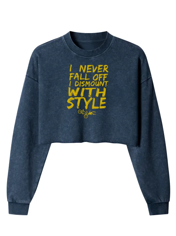 Orionride Riding Style Women's Washed Crop Sweatshirt sold by Orionride