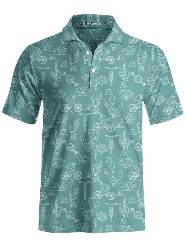 Orionride Desert Cactus Men's Polo Shirt sold by Orionride