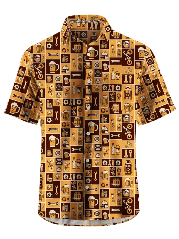 Orionride The Allure Of Beer Zipper Pockets Ultra Lightweight Short Sleeves Gravel Shirt sold by Orionride
