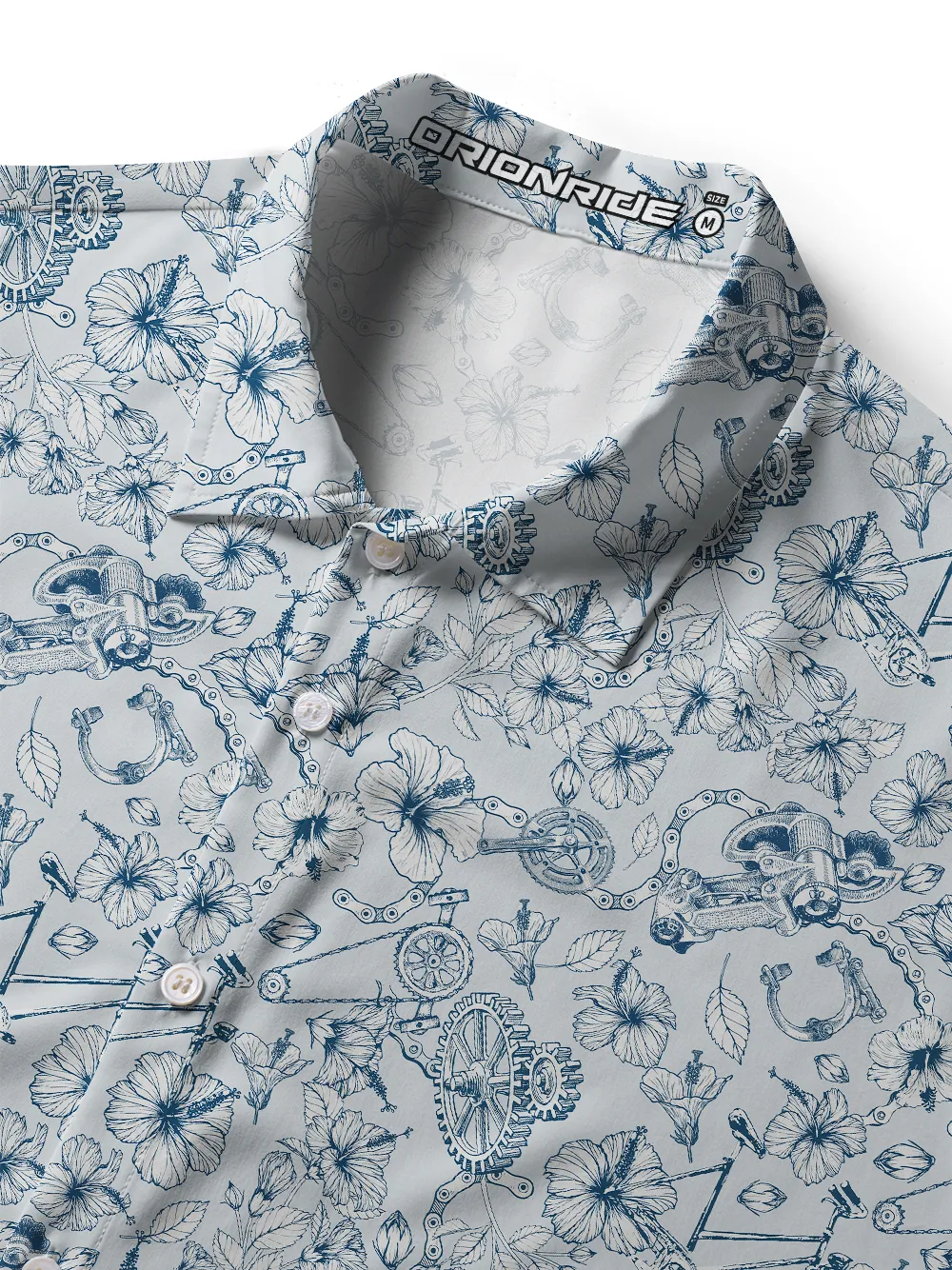 Orionride Hibiscus Gear Zipper Pockets Ultra Lightweight Short Sleeves Women's Gravel Shirt sold by Orionride product image thumbnail 4