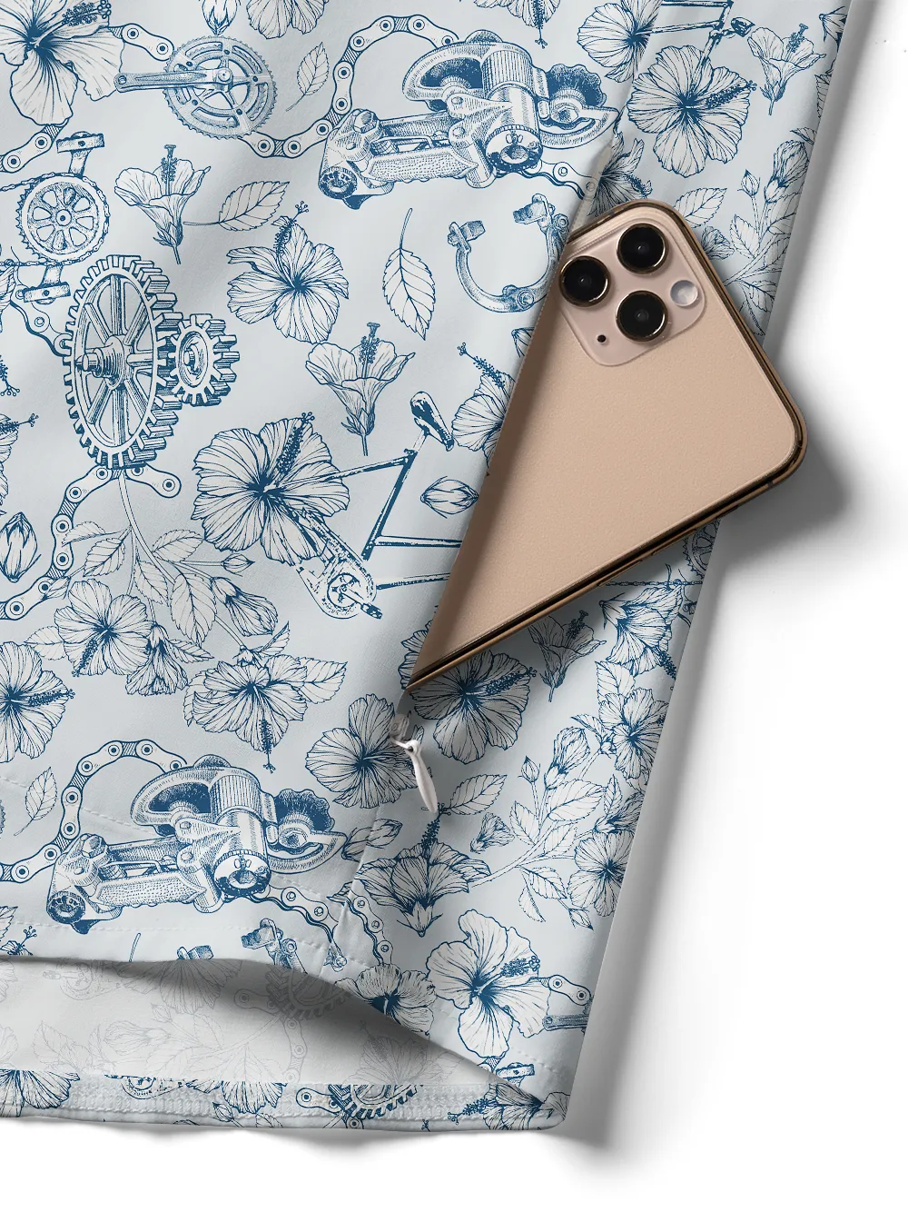 Orionride Hibiscus Gear Zipper Pockets Ultra Lightweight Short Sleeves Women's Gravel Shirt sold by Orionride product image thumbnail 5