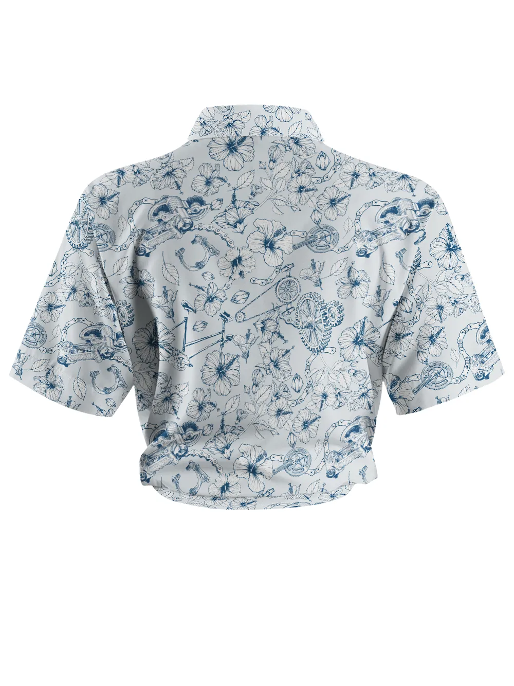 Orionride Hibiscus Gear Zipper Pockets Ultra Lightweight Short Sleeves Women's Gravel Shirt sold by Orionride product image thumbnail 3