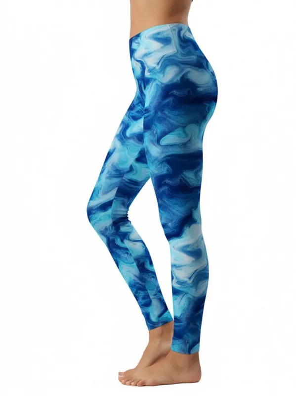Orionride Blue Water Ripples Women's Bike Legging sold by Orionride