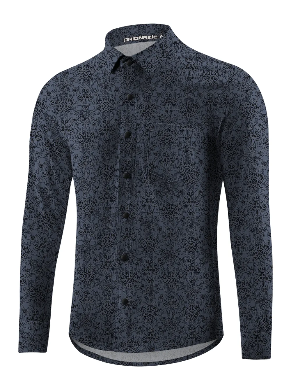 Orionride Snowflake-Shaped Parts Men's Stretchy Breathable Long Sleeve Gravel Shirt sold by Orionride product image thumbnail 2