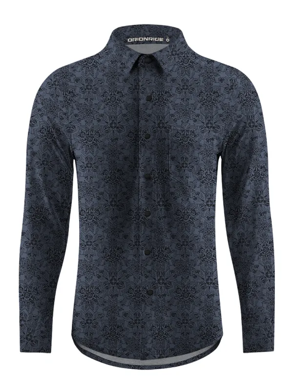 Orionride Snowflake-Shaped Parts Men's Stretchy Breathable Long Sleeve Gravel Shirt sold by Orionride