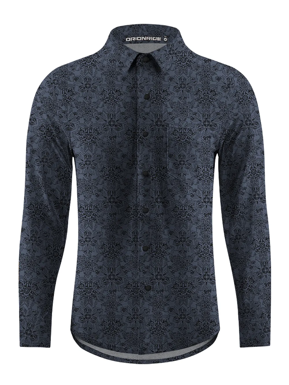 Orionride Snowflake-Shaped Parts Men's Stretchy Breathable Long Sleeve Gravel Shirt sold by Orionride
