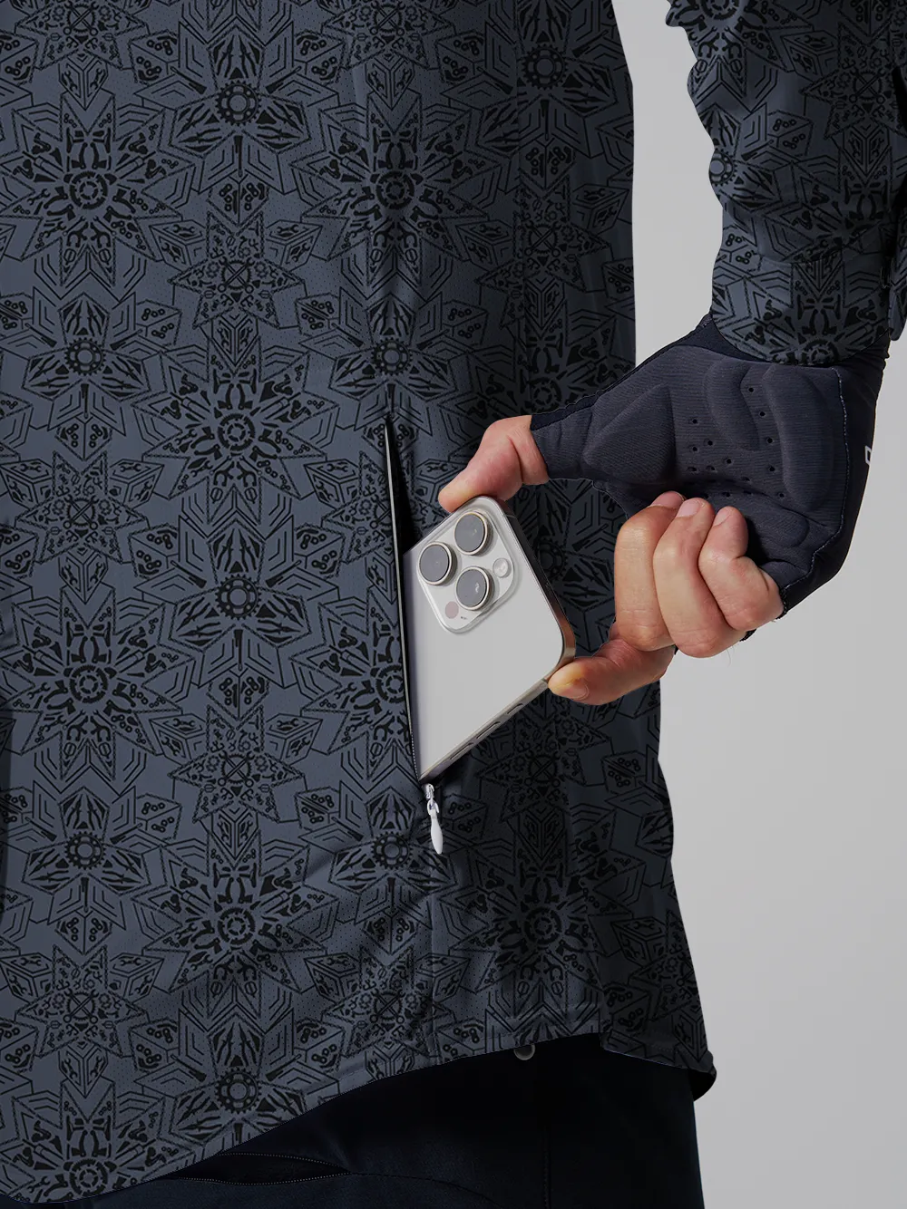 Orionride Snowflake-Shaped Parts Men's Stretchy Breathable Long Sleeve Gravel Shirt sold by Orionride product image thumbnail 5