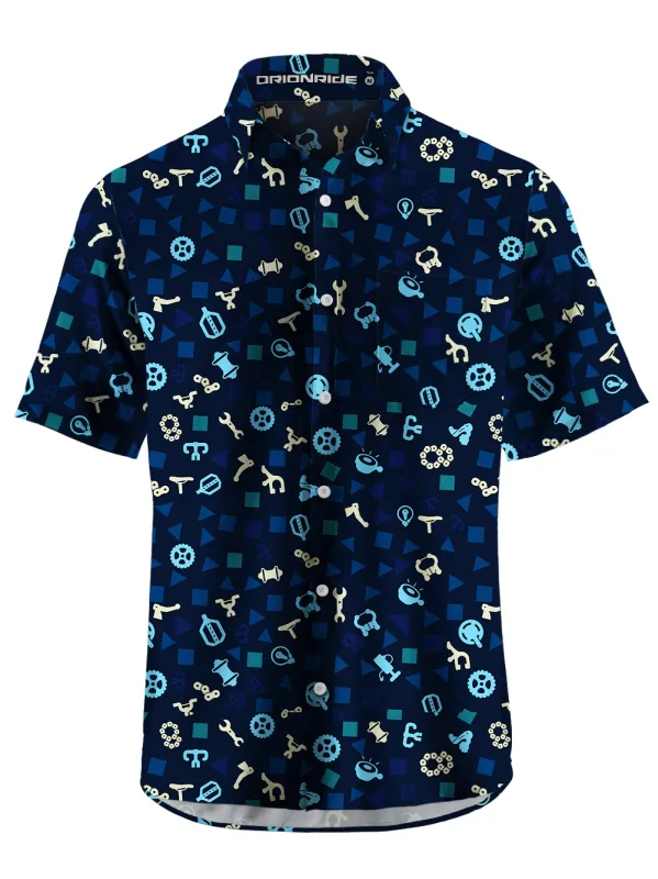 Orionride Dazzling Parts Zipper Pockets Ultra Lightweight Short Sleeves Gravel Shirt sold by Orionride