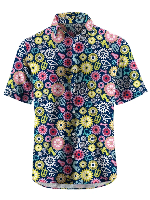 Orionride Colorful Gear Flower Zipper Pockets Ultra Lightweight Short Sleeves Gravel Shirt sold by Orionride
