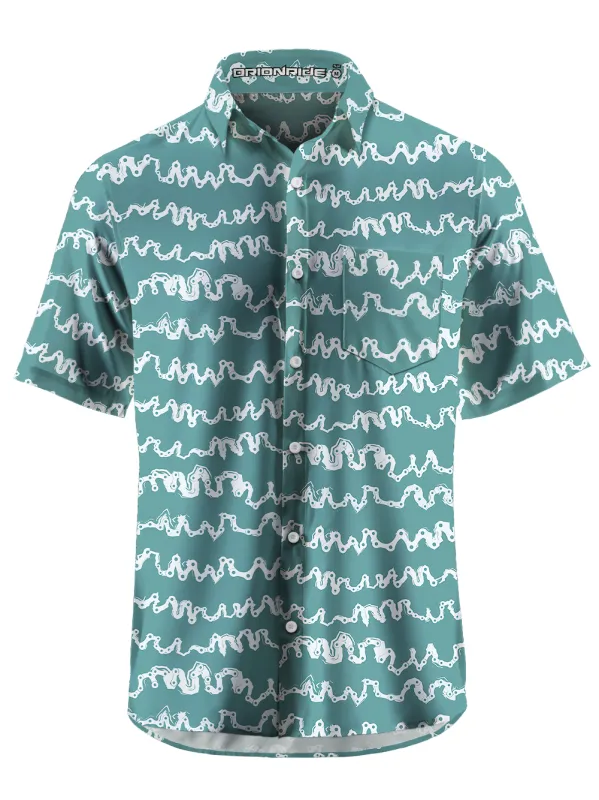 Orionride Chain Wave Zipper Pockets Ultra Lightweight Short Sleeves Gravel Shirt sold by Orionride