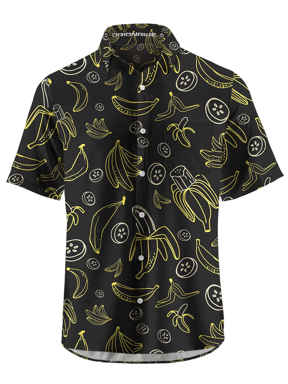 Orionride Energetic Bananas Zipper Pockets Ultra Lightweight Short Sleeves Gravel Shirt sold by Orionride