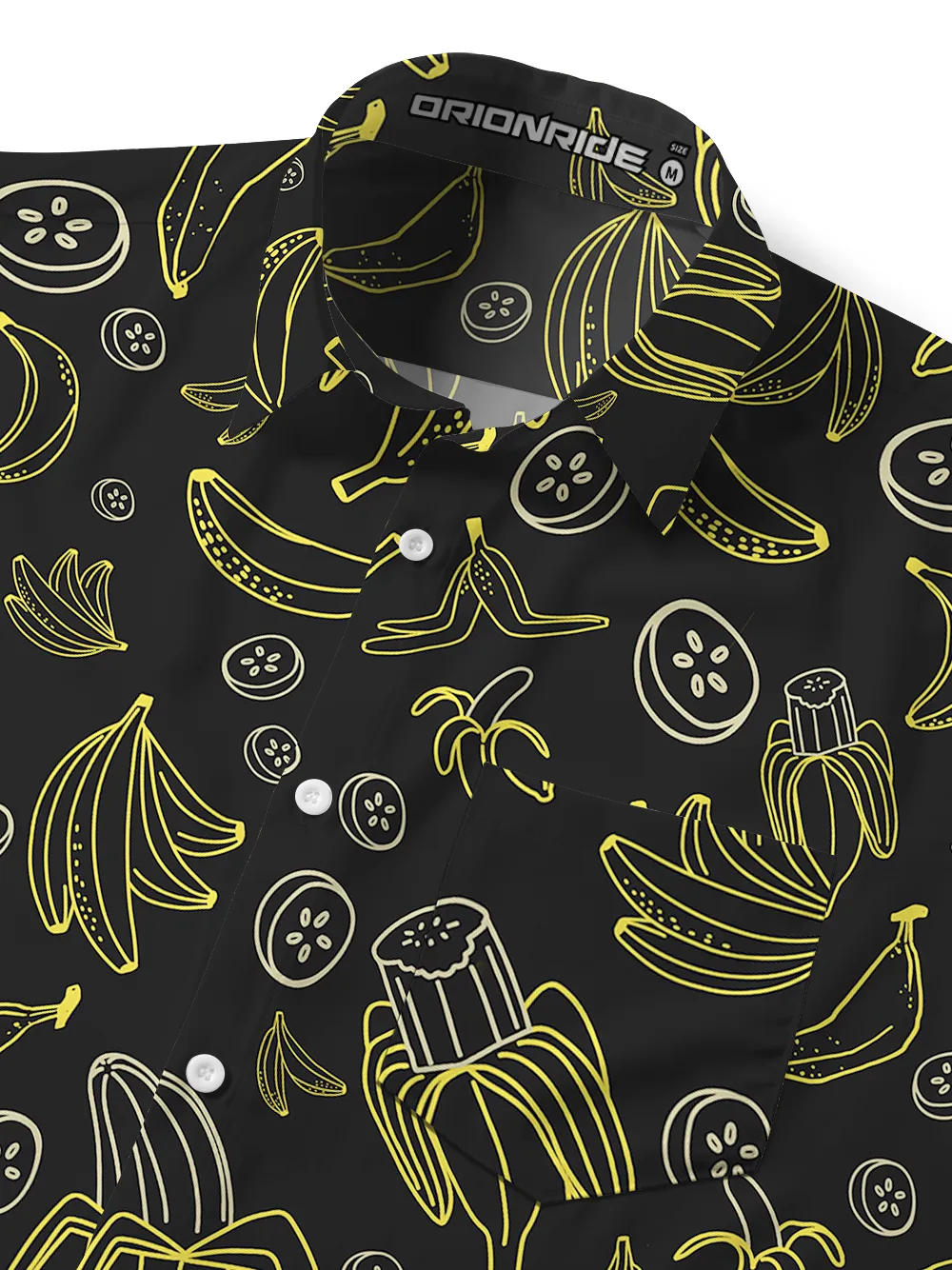 Orionride Energetic Bananas Zipper Pockets Ultra Lightweight Short Sleeves Gravel Shirt sold by Orionride product image thumbnail 4