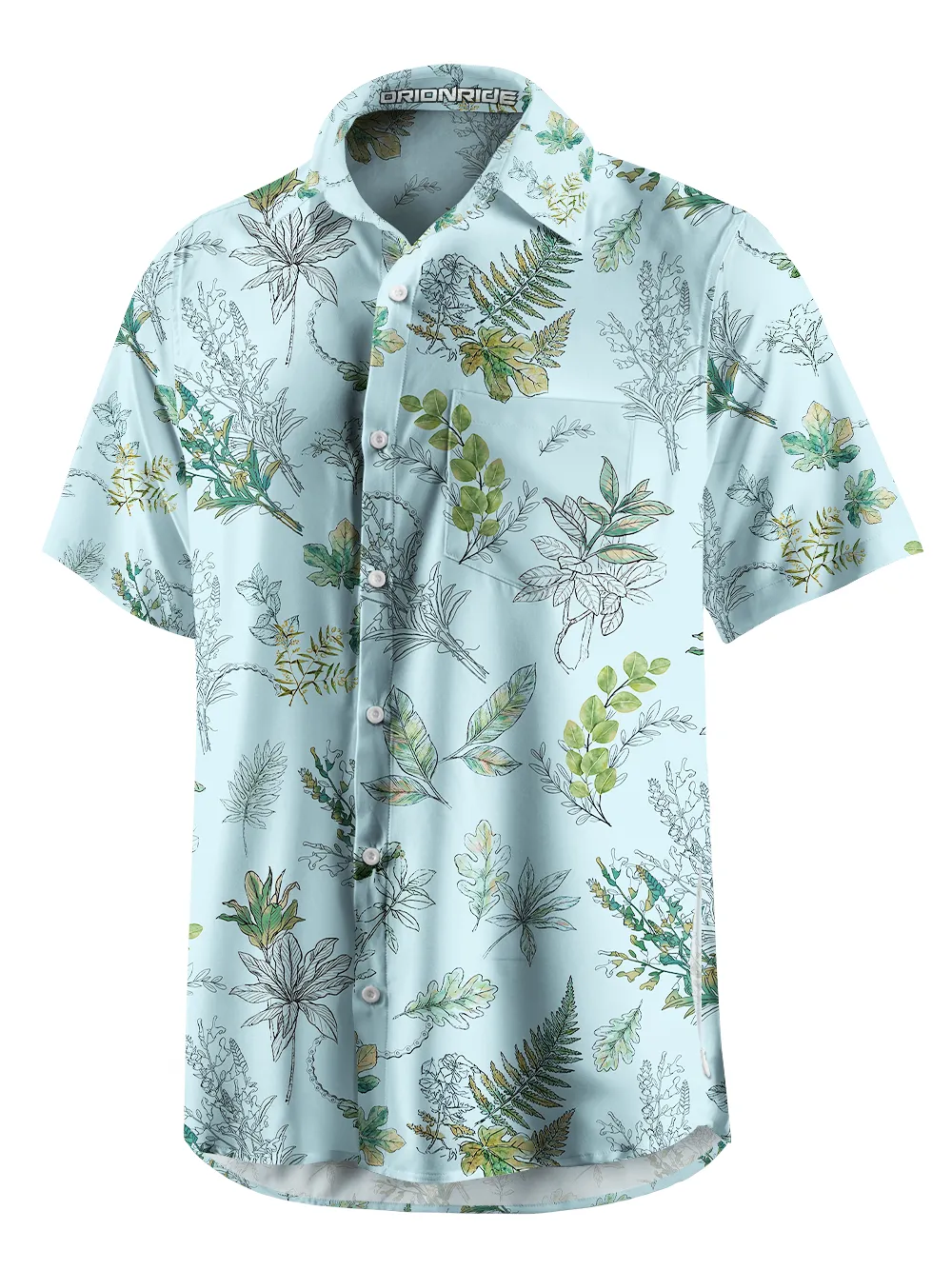 Orionride Olive Branch Zipper Pockets Ultra Lightweight Short Sleeves Gravel Shirt sold by Orionride product image thumbnail 2