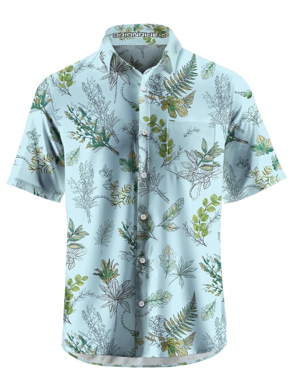 Orionride Olive Branch Zipper Pockets Ultra Lightweight Short Sleeves Gravel Shirt sold by Orionride