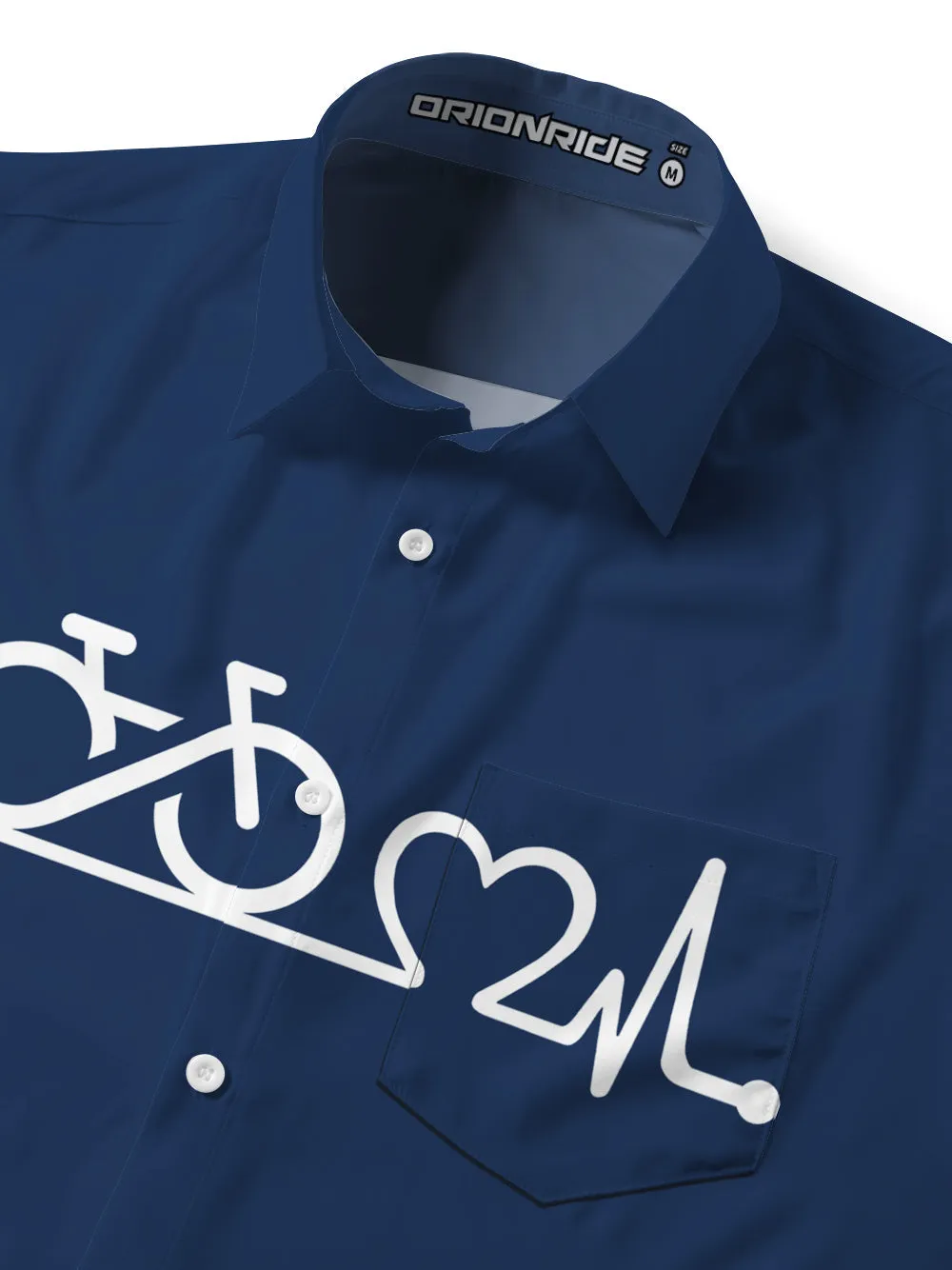 Orionride Bike Heartbeat Ultra Lightweight Short Sleeves Hawaiian shirt sold by Orionride product image thumbnail 3