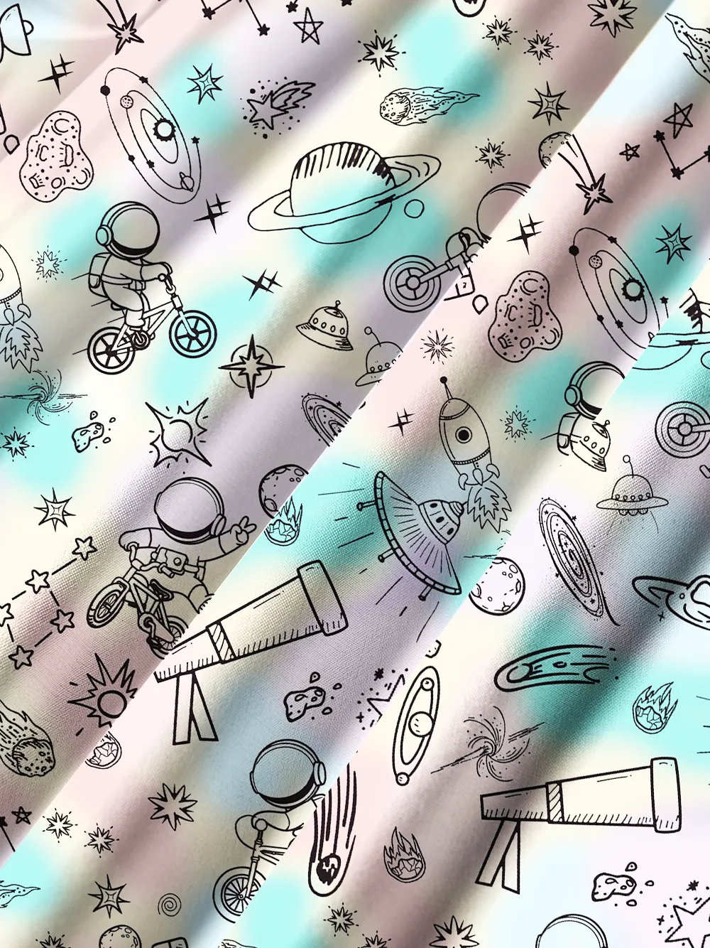 Orionride Space Exploration Ultra Lightweight Short Sleeves Hawaiian shirt sold by Orionride product image thumbnail 5