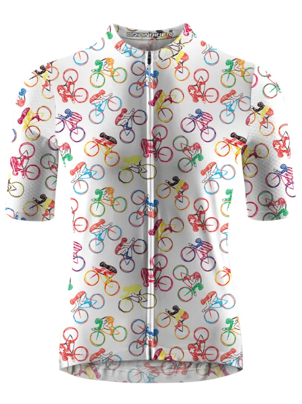 Orionride Cycling Without Borders Short Sleeves Cycling Jersey sold by Orionride