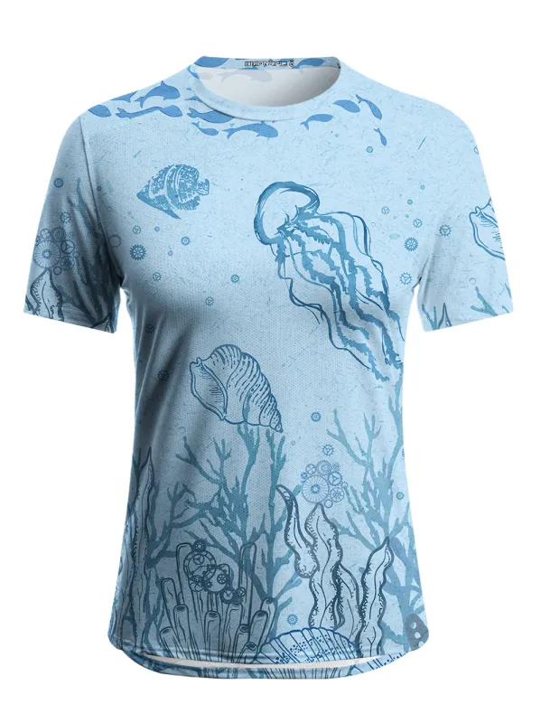 Orionride Ocean Jellyfish Women's Breathable Short Sleeve T-shirt sold by Orionride