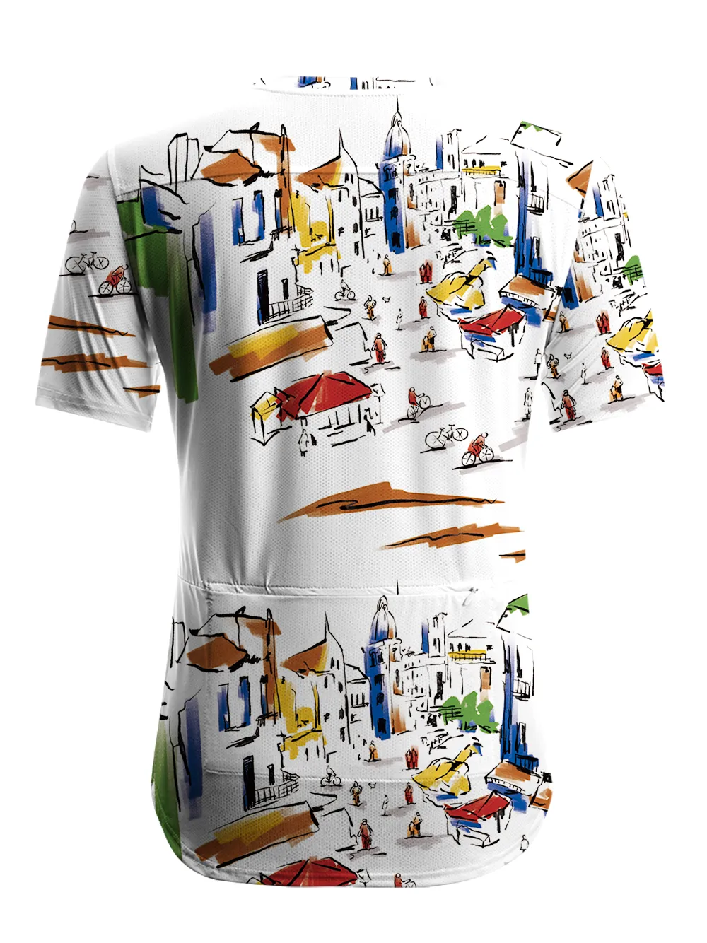 Orionride Hand-painted Street Scene Women's Breathable Short Sleeve T-shirt sold by Orionride product image thumbnail 3
