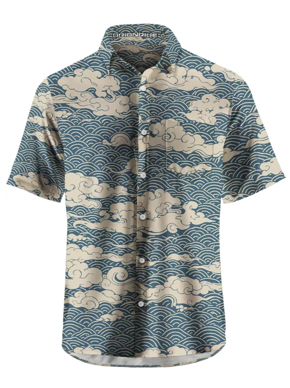 Orionride Above The Clouds Zipper Pockets Ultra Lightweight Short Sleeves Gravel Shirt sold by Orionride