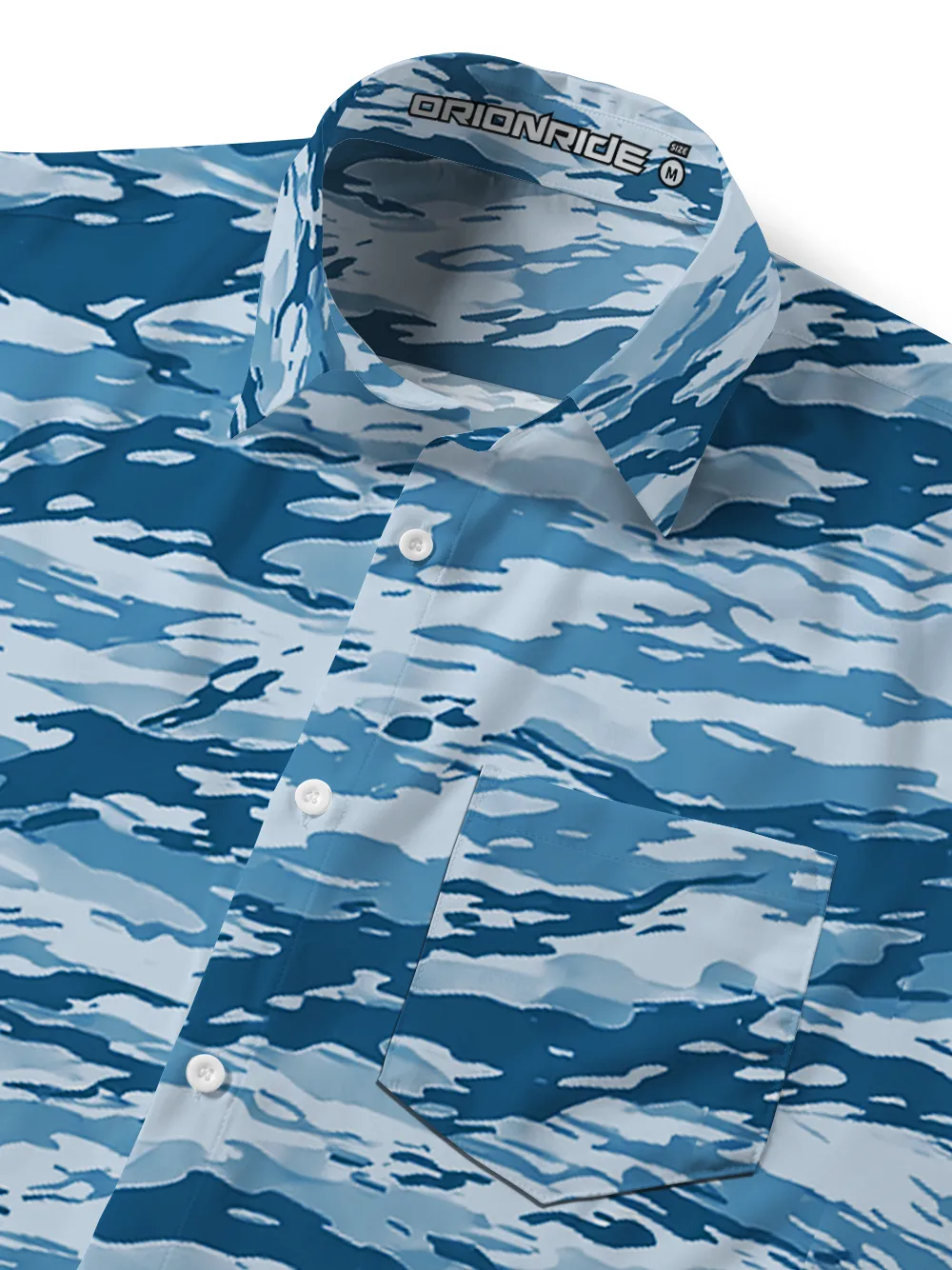 Orionride Blurry Ripples Zipper Pockets Ultra Lightweight Short Sleeves Gravel Shirt sold by Orionride product image thumbnail 4