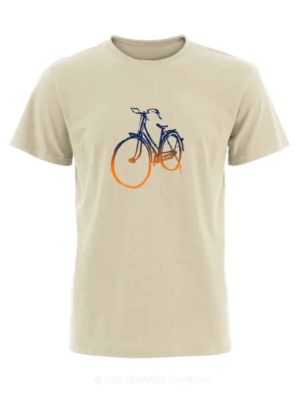 Orionride Gradient Bicycle Short Sleeves Bike T-Shirt made by Orionride