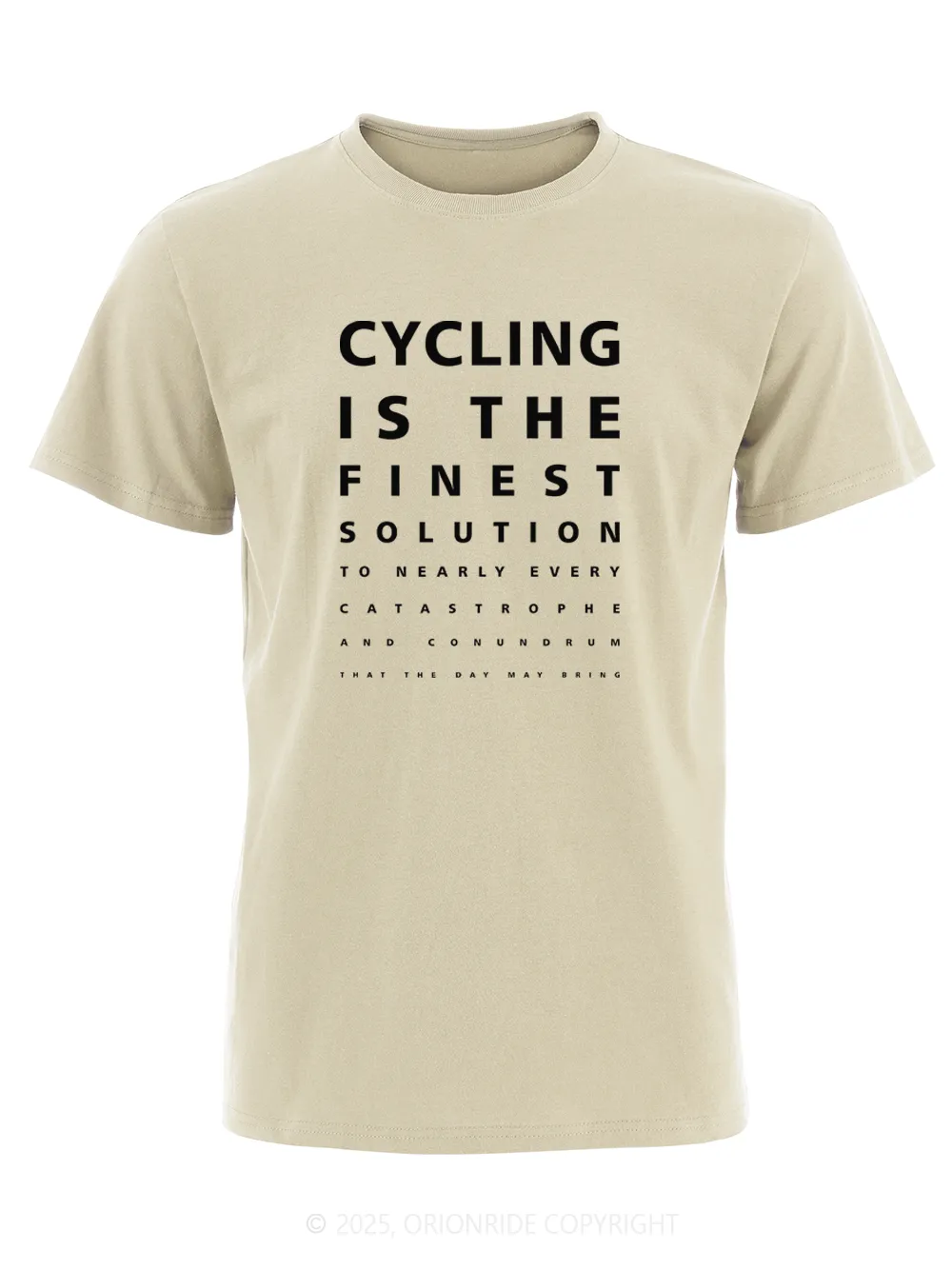 Orionride Funny Vision Chart Short Sleeves Bike T-Shirt sold by Orionride product image thumbnail 3