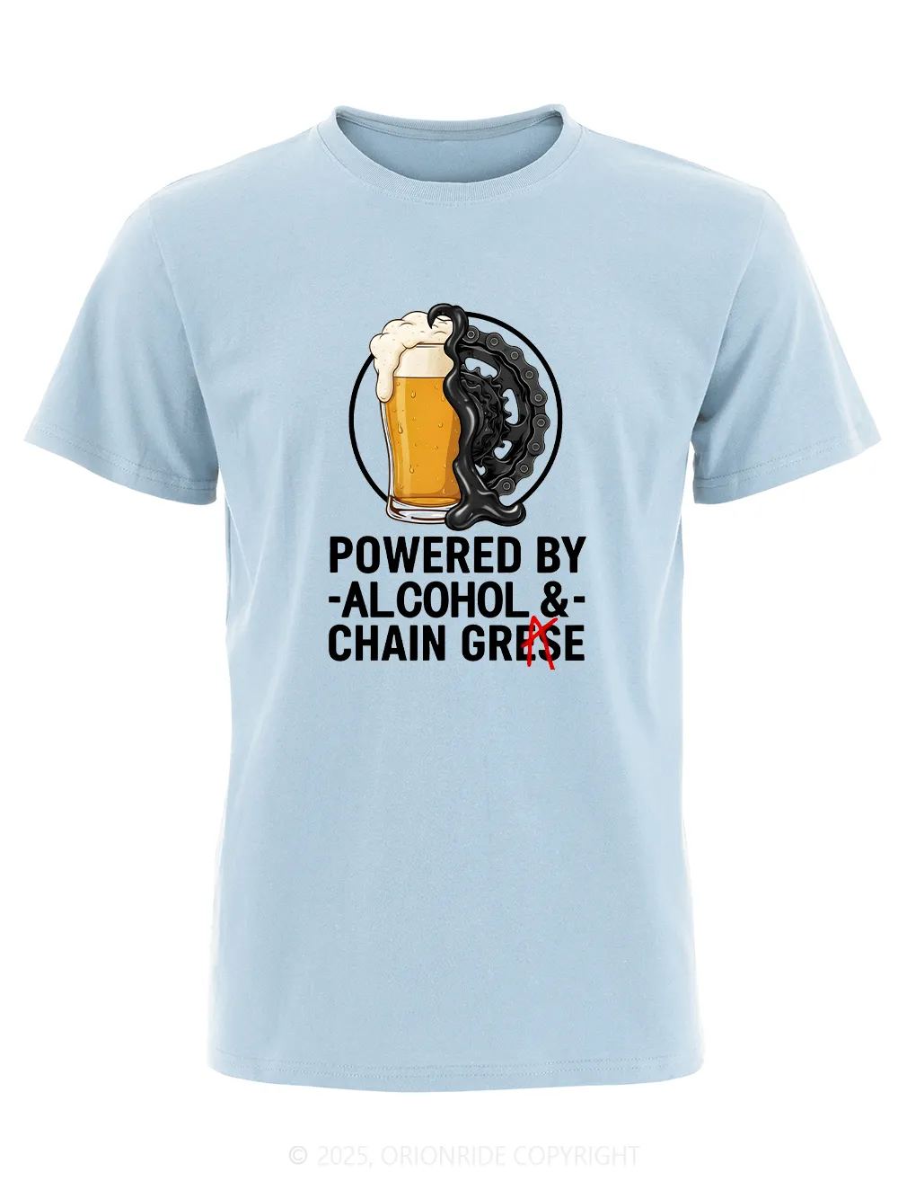 Orionride Alcohol Short Sleeves Bike T-Shirt sold by Orionride product image thumbnail 2