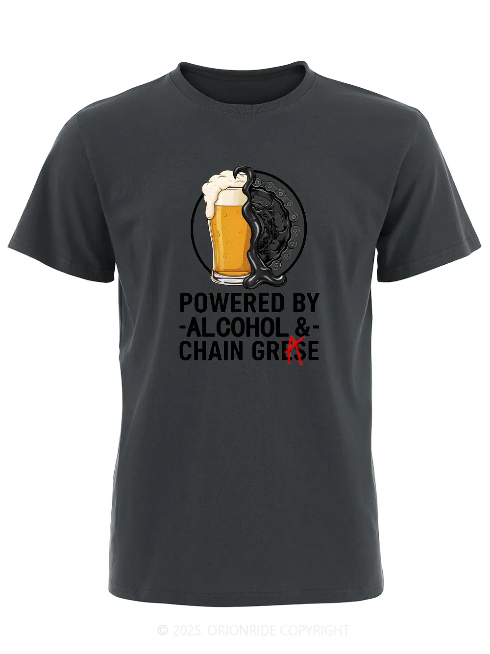 Orionride Alcohol Short Sleeves Bike T-Shirt sold by Orionride product image thumbnail 3